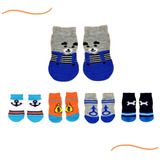 Meia Para Pet Cães Gatos Antiderrapante Sapatos Socks Frio