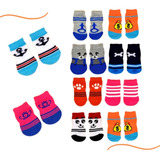 Meia Para Pet Cães Gatos Antiderrapante Sapatos Socks Frio