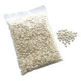 Meia Pérola Abs 10mm Cor Creme Pacote 500g