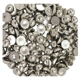 Meia Pérola Abs 8mm - Prata- C/500gr - Mm Biju