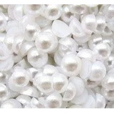 Meia Pérola Abs 8mm Cor Branco Sem Furo 6 X 500gr Atacado
