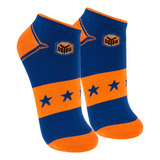 Meia Sem Cano Nba New York 39/43 - Azul Com Laranja