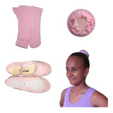 Meia-calça Dança Balet + Sapatilha 1/2 Ponta + Acessório K3