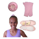 Meia-calça Dança Ballet + Sapatilha 1/2 Ponta + Acessório K3