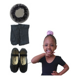 Meia-calça De Dança + Sapatilha 1/2 Ponta + Acessório K3