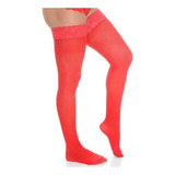 Meias Femininas 7/8 Lingerie Sexy Punho Renda Sensual