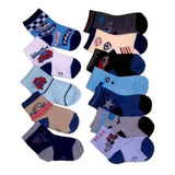 Meias Infantil Masculino Kit 12 Pares Meia Bebe E Meninos