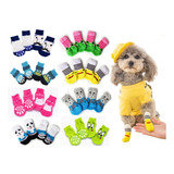 Meias Pet Antiderrapante Para Cachorro Gato 5 Unidades P-m-g