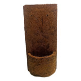 Meio Vaso Fibra De Coco Parede + Placa Parede Xaxim Jardim