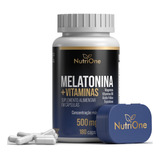 Melatonina 180 Cápsulas + Triptofano + Vitaminas - Nutrione Sabor Sem Sabor