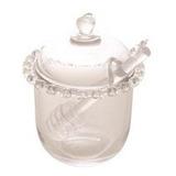 Meleira De Cristal Com Pegador Coração 12cm Lyor