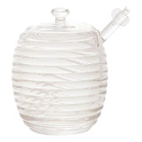 Meleira De Vidro Cristal Porta Mel Com Dosador 220ml