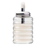 Meleira Porta Mel De Vidro Inox Euro Alça Dosador 270ml 