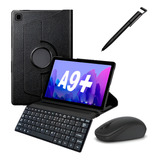 Melhor Kit Capa Giratória A9+ + Teclado + Mouse + Caneta