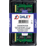 Memória Dale7 Ddr2 2gb 667 Mhz Notebook 16 Chips 1.8v