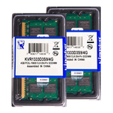 Memória Kingston Ddr3 4gb 1333 Mhz Notebook Kit C/ 02 Unid