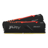 Memória Ram Fury Beast Ddr4 Rgb Color Preto 8gb Kingston