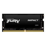 Memória Ram Fury Impact Ddr4 Color Preto 8gb 1 Kingston Kf4