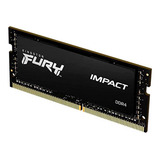 Memória Ram Para Notebook Ddr4 8gb 3200mhz Cl20 Kingston Fury Impact Kf432s20ib/8 Gamer Sodimm Preto