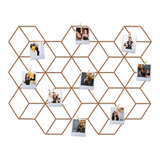 Memory Board Cubo 3d Colméia Fotos 96cm Cobre