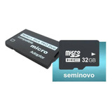 Memory Stick Pro Duo Adaptador + Cartão 32gb / Psp Sony