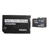Memory Stick Pro Duo Adaptador + Cartão 64gb / Psp Sony