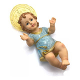 Menino Jesus 30cm Auréola Luminosa Por Led Natal Presépio