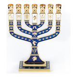 Menora Candelabro 12 Tribos - Turquesa