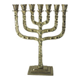 Menorah 7 Velas Grande Candelabr Judaico