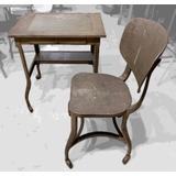 Mesa / Escrivaninha De Aço Antiga (40s)