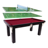 Mesa 4 Em 1 Vinho Sinuca Futebol Botão Ping Pong Tenis Mesa