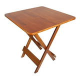 Mesa 70x70 Dobrável Madeira Maciça Bar Restaurante Mel