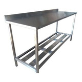 Mesa Aço Inox Nortinox 150 Cm X 60 Cm X 90 Cm C/ Espelho