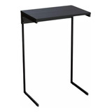 Mesa Apoio Lateral Sofá Vintage Aço E Madeira