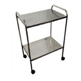 Mesa Auxiliar 40x60x80 Inox Com Rodízios