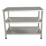 Mesa Auxiliar Bancada Cozinha Inox 1,10x0,50