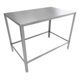 Mesa Auxiliar Em Aço Inox 92x53x84cm Sem Rodinhas