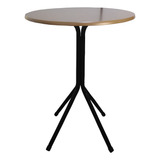 Mesa Bistro Baixa Aço Tampo Mdf Bar Restaurante