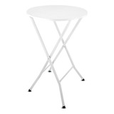 Mesa Bistrô Dobrável Alta De Bar Miami C/ Tampo 60cm Branca