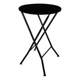 Mesa Bistrô Dobrável Alta De Bar Miami C/ Tampo 60cm Preta