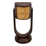 Mesa Cabeceira Classica Artdecô Madeira Design Unico 02 Gav.