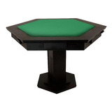 Mesa Carteado Poker Sextavada C/ 6 Gavetas Em Mdf Revestida