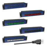 Mesa Chaveadora 12 Canais Bivolt Botao Luminoso Cabo 3 Pinos