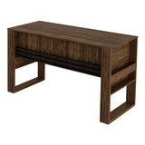 Mesa Com Aplique Me4146 Mdp Nogal/preto - Gran Belo