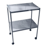 Mesa De Apoio Auxiliar Com Rodas Inox 40x60x80