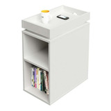 Mesa De Apoio Lateral C/nicho Olivia Artely Branco