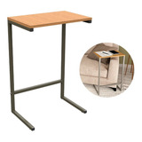 Mesa De Apoio Lateral Encaixe Sofá Cama Até 20kg Madeira Aço