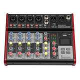 Mesa De Áudio Compacta Mixer 6ch - Pronta Entrega+garantia