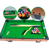 Mesa De Bilhar Mini Sinuca Pequena Infantil De Madeira