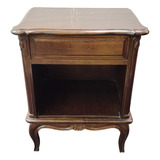 Mesa De Cabeceira Antiga Anos 60 Estilo Luiz Xv Imbuia
